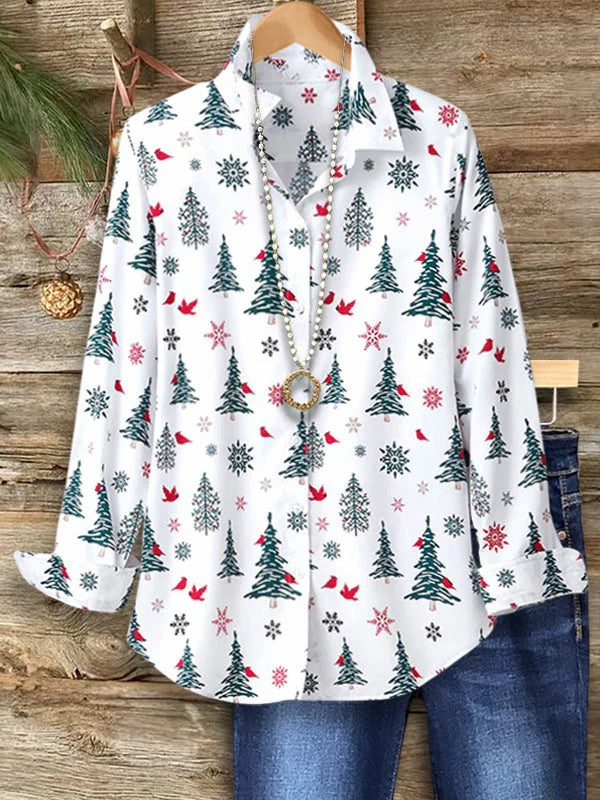 Women's Christmas Tree Long Sleeved Shirt