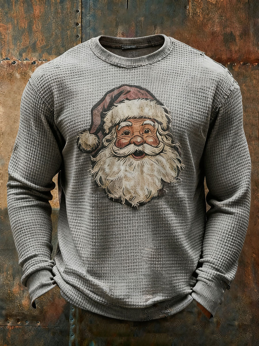 Men's Santa Claus printed casual top