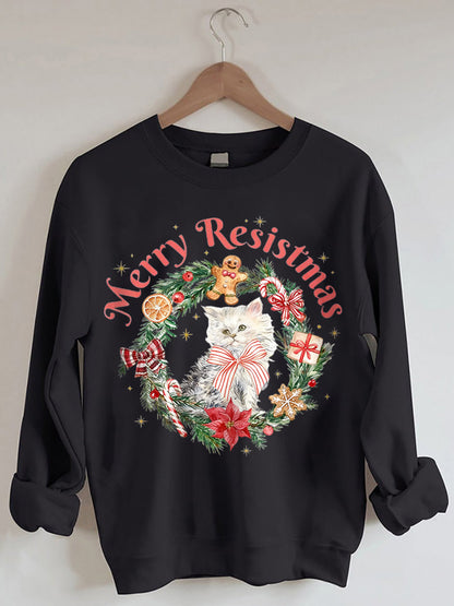 Women's Merry Resistmas Printed Sweatshirt